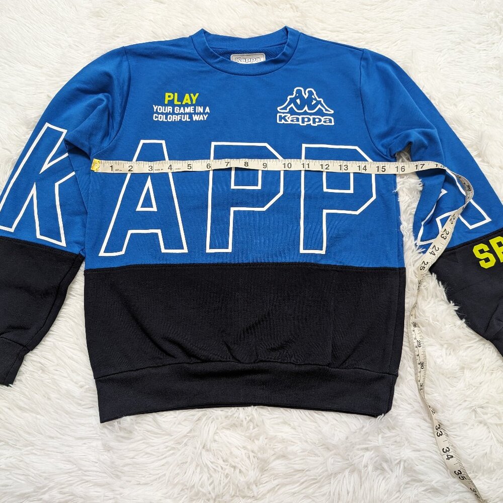 Kappa Unisex Crew Neck BLUE Pullover Loopknit with logo Sweatshirt for 8Yrs - Picture 7 of 8